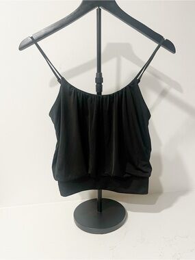 Express Black Spaghetti Strap Blouson Tank
